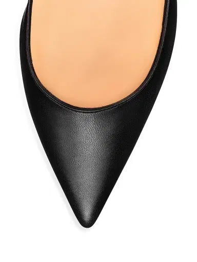 Christian Louboutin Women's Apostrophy 0MM Leather Pumps - Beige | Thumbnail 4 Christian Louboutin Women's Apostrophy 0MM Leather Pumps - Beige | Thumbnail 4