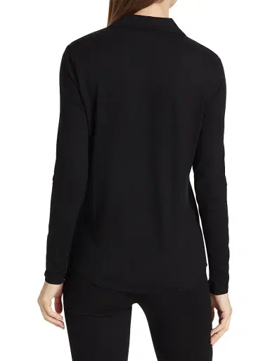 Majestic Filatures Women's Soft Touch Long-Sleeve Pocket Shirt - Noir | Thumbnail 5 Majestic Filatures Women's Soft Touch Long-Sleeve Pocket Shirt - Noir | Thumbnail 5