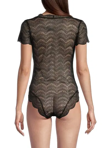 Simone Pérèle Women's Karma Scalloped Lace Bodysuit - Black | Thumbnail 5 Simone Pérèle Women's Karma Scalloped Lace Bodysuit - Black | Thumbnail 5