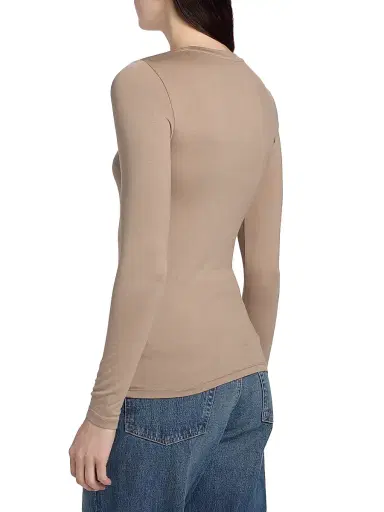 Majestic Filatures Women's Soft Touch Crewneck Long-Sleeve Top - Coffee Latte | Thumbnail 5 Majestic Filatures Women's Soft Touch Crewneck Long-Sleeve Top - Coffee Latte | Thumbnail 5