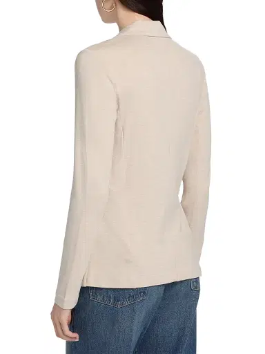 MAJESTIC FILATURES Women's French Terry Blazer - Ecru Chine - Size Large | Thumbnail 5 MAJESTIC FILATURES Women's French Terry Blazer - Ecru Chine - Size Large | Thumbnail 5