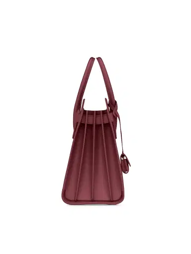 Saint Laurent Women's Carryall Sac De Jour Leather Satchel - Rouge Merlot | Thumbnail 4 Saint Laurent Women's Carryall Sac De Jour Leather Satchel - Rouge Merlot | Thumbnail 4