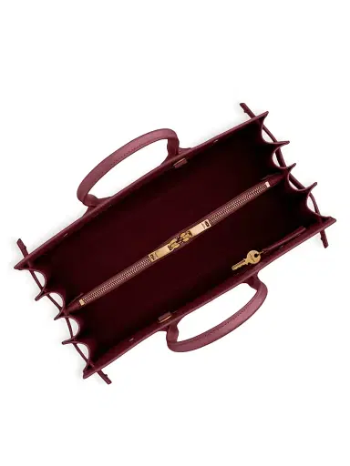 Saint Laurent Women's Carryall Sac De Jour Leather Satchel - Rouge Merlot | Thumbnail 5 Saint Laurent Women's Carryall Sac De Jour Leather Satchel - Rouge Merlot | Thumbnail 5