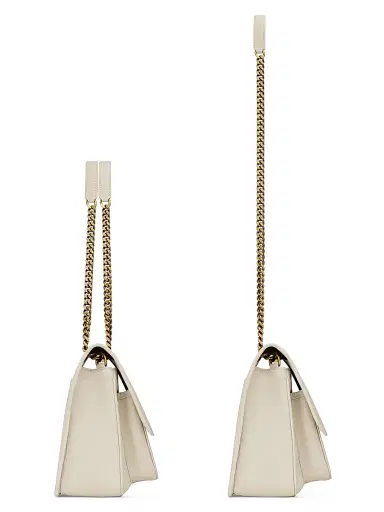 Saint Laurent Women's Niki Shoulder Bag in Grained Lambskin - Blanc Vintage | Thumbnail 3 Saint Laurent Women's Niki Shoulder Bag in Grained Lambskin - Blanc Vintage | Thumbnail 3