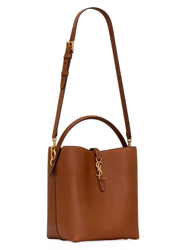Saint Laurent Women's Le 37 Bucket Bag In Vegetable-Tanned Leather - Brick | Thumbnail 5 Saint Laurent Women's Le 37 Bucket Bag In Vegetable-Tanned Leather - Brick | Thumbnail 5