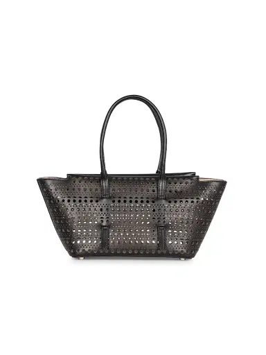 Alaïa Women's New Mina 20 Leather Bag - Noir | Thumbnail 1 Alaïa Women's New Mina 20 Leather Bag - Noir | Thumbnail 1
