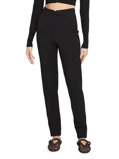 ALAIA Women's Straight-Leg Wool-Blend Pants - Black | Thumbnail 3 ALAIA Women's Straight-Leg Wool-Blend Pants - Black | Thumbnail 3