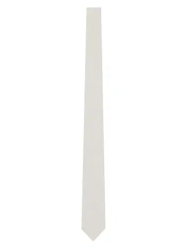 Saint Laurent Men's Tie in Silk Faille - Off White | Thumbnail 2 Saint Laurent Men's Tie in Silk Faille - Off White | Thumbnail 2