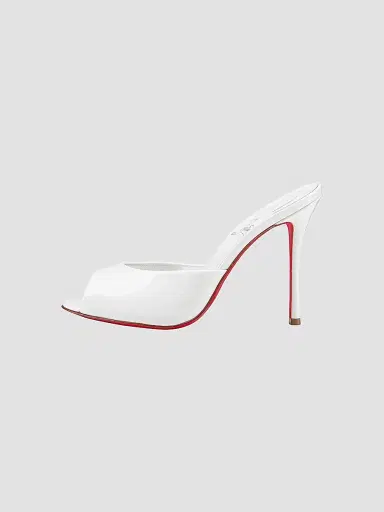 Christian Louboutin Women's Me Dolly 100MM Patent Leather Mules - White - Size 9.5 | Thumbnail 3 Christian Louboutin Women's Me Dolly 100MM Patent Leather Mules - White - Size 9.5 | Thumbnail 3