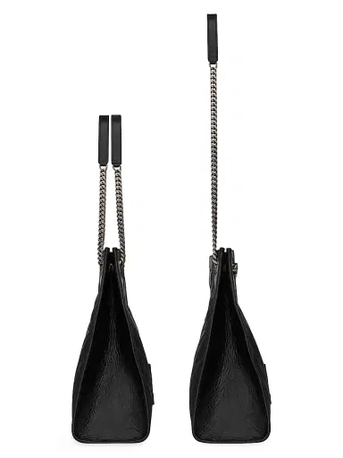 Saint Laurent Women's Niki Shopping in Crinkled Vintage Leather Bag - Black | Thumbnail 3 Saint Laurent Women's Niki Shopping in Crinkled Vintage Leather Bag - Black | Thumbnail 3