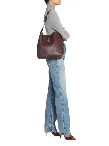 Saint Laurent Women's Le 5 à 7 Supple Shoulder Bag in Smooth Leather - Brown | Thumbnail 2 Saint Laurent Women's Le 5 à 7 Supple Shoulder Bag in Smooth Leather - Brown | Thumbnail 2