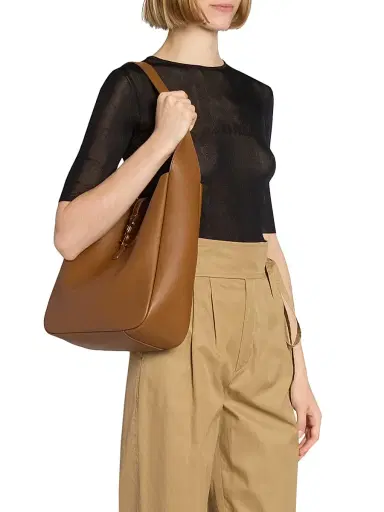 Saint Laurent Women's Le 5 à 7 Supple Shoulder Bag in Smooth Leather - Brown | Thumbnail 28 Saint Laurent Women's Le 5 à 7 Supple Shoulder Bag in Smooth Leather - Brown | Thumbnail 28