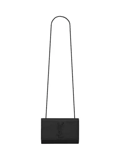 Saint Laurent Women's Kate Shoulder Bag in Grain De Poudre Embossed Leather - Black | Thumbnail 1 Saint Laurent Women's Kate Shoulder Bag in Grain De Poudre Embossed Leather - Black | Thumbnail 1
