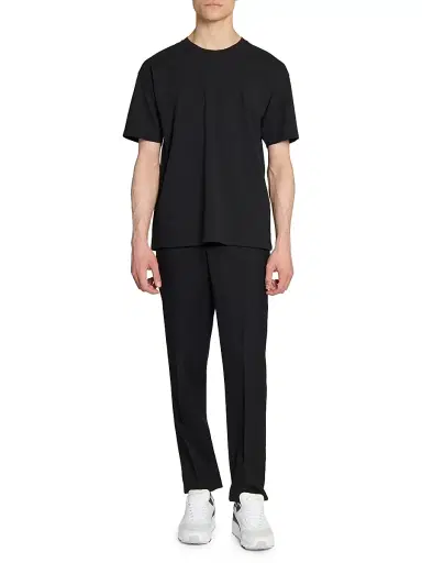 Saint Laurent Men's Cassandre T-Shirt in Pique - Black - Size XS | Thumbnail 3 Saint Laurent Men's Cassandre T-Shirt in Pique - Black - Size XS | Thumbnail 3