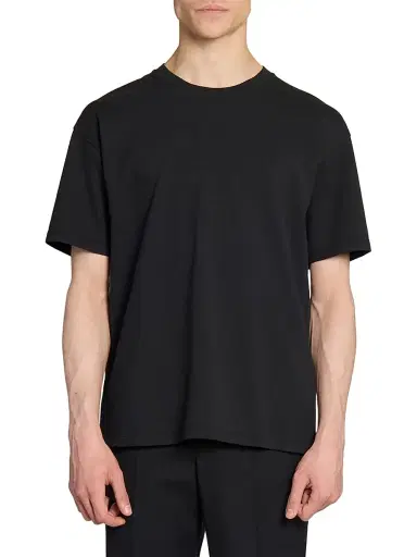 Saint Laurent Men's Cassandre T-Shirt in Pique - Black - Size XS | Thumbnail 4 Saint Laurent Men's Cassandre T-Shirt in Pique - Black - Size XS | Thumbnail 4