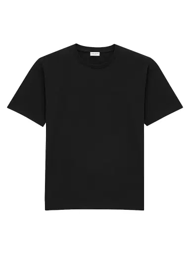 Saint Laurent Men's Cassandre T-Shirt in Pique - Black - Size XS | Thumbnail 1 Saint Laurent Men's Cassandre T-Shirt in Pique - Black - Size XS | Thumbnail 1