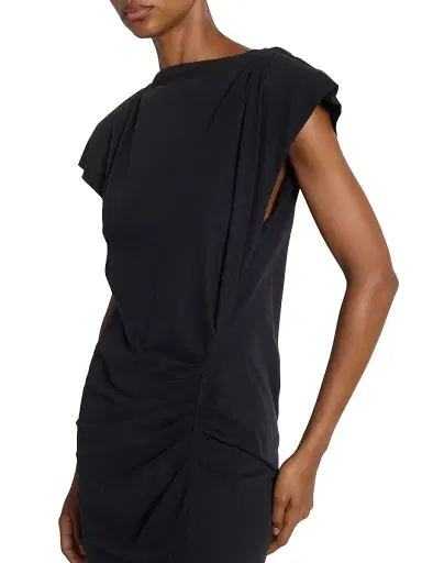Isabel Marant Women's Nadela Ruched Cap-Sleeve Midi Dress | Thumbnail 7 Isabel Marant Women's Nadela Ruched Cap-Sleeve Midi Dress | Thumbnail 7