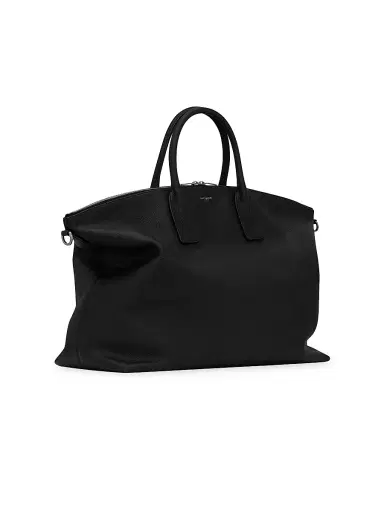 Saint Laurent Men's Giant Bowling Bag in Soft Grained Leather - Black | Thumbnail 4 Saint Laurent Men's Giant Bowling Bag in Soft Grained Leather - Black | Thumbnail 4