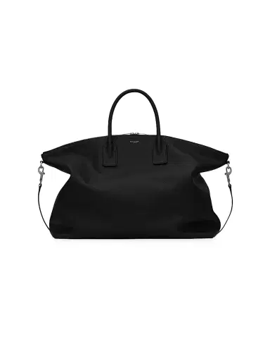 Saint Laurent Men's Giant Bowling Bag in Soft Grained Leather - Black | Thumbnail 1 Saint Laurent Men's Giant Bowling Bag in Soft Grained Leather - Black | Thumbnail 1