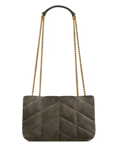 Saint Laurent Women's Puffer Toy Bag in Quilted Suede - Light Musk | Thumbnail 3 Saint Laurent Women's Puffer Toy Bag in Quilted Suede - Light Musk | Thumbnail 3