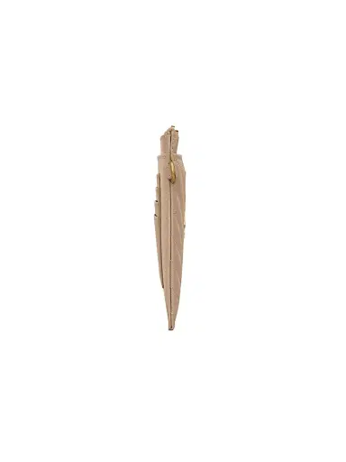 Saint Laurent Women's Monogram Matelassé Leather Pouch - Dark Beige | Thumbnail 2 Saint Laurent Women's Monogram Matelassé Leather Pouch - Dark Beige | Thumbnail 2