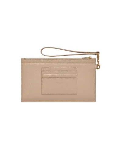 Saint Laurent Women's Monogram Matelassé Leather Pouch - Dark Beige | Thumbnail 3 Saint Laurent Women's Monogram Matelassé Leather Pouch - Dark Beige | Thumbnail 3