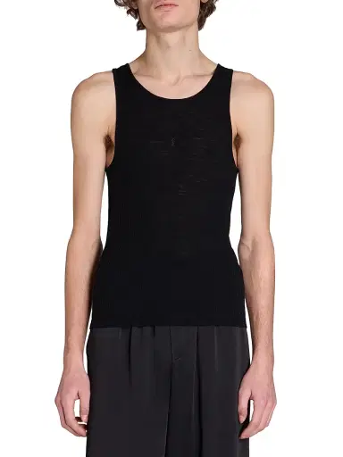 Saint Laurent Men's Cassandre Tank Top - Black - Size XS | Thumbnail 3 Saint Laurent Men's Cassandre Tank Top - Black - Size XS | Thumbnail 3