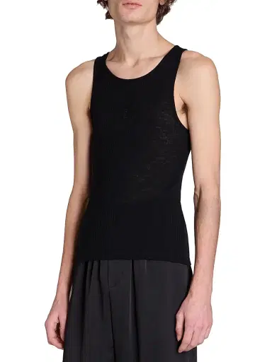Saint Laurent Men's Cassandre Tank Top - Black - Size XS | Thumbnail 4 Saint Laurent Men's Cassandre Tank Top - Black - Size XS | Thumbnail 4