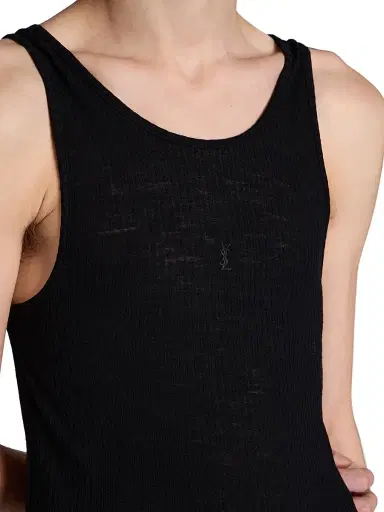 Saint Laurent Men's Cassandre Tank Top - Black - Size XS | Thumbnail 6 Saint Laurent Men's Cassandre Tank Top - Black - Size XS | Thumbnail 6