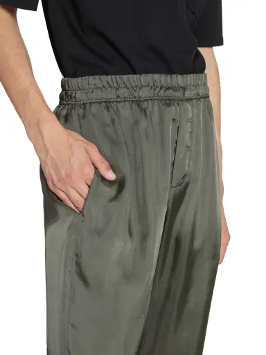 Saint Laurent Women's Relaxed Pants in Twill - Kaki | Thumbnail 6 Saint Laurent Women's Relaxed Pants in Twill - Kaki | Thumbnail 6