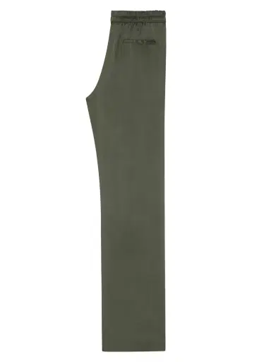 Saint Laurent Women's Relaxed Pants in Twill - Kaki | Thumbnail 1 Saint Laurent Women's Relaxed Pants in Twill - Kaki | Thumbnail 1