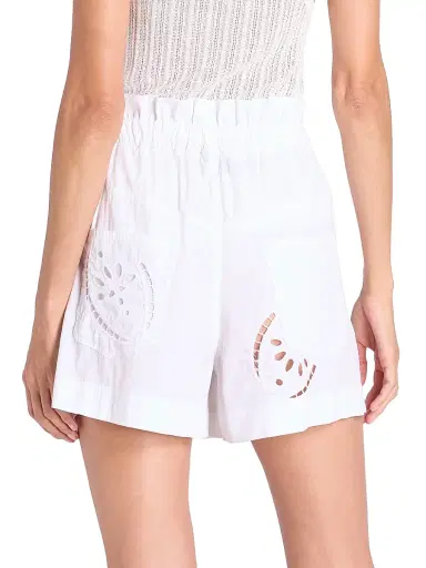 Isabel Marant Women's Hidea Drawstring Eyelet Shorts - White | Thumbnail 5 Isabel Marant Women's Hidea Drawstring Eyelet Shorts - White | Thumbnail 5