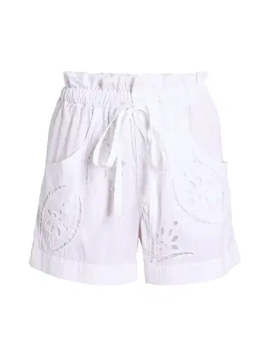 Isabel Marant Women's Hidea Drawstring Eyelet Shorts - White | Thumbnail 1 Isabel Marant Women's Hidea Drawstring Eyelet Shorts - White | Thumbnail 1