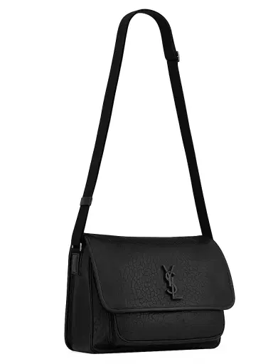 Saint Laurent Men's Niki Messenger Bag In Grained Leather - Black | Thumbnail 4 Saint Laurent Men's Niki Messenger Bag In Grained Leather - Black | Thumbnail 4