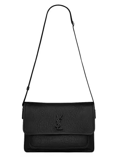 Saint Laurent Men's Niki Messenger Bag In Grained Leather - Black | Thumbnail 1 Saint Laurent Men's Niki Messenger Bag In Grained Leather - Black | Thumbnail 1