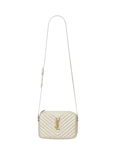 Saint Laurent Women's Lou Camera Crossbody Bag in Quilted Leather - Crema Soft | Thumbnail 1 Saint Laurent Women's Lou Camera Crossbody Bag in Quilted Leather - Crema Soft | Thumbnail 1