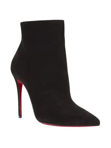 Christian Louboutin Women's So Kate Booty 100MM Suede Booties - Black | Thumbnail 2 Christian Louboutin Women's So Kate Booty 100MM Suede Booties - Black | Thumbnail 2
