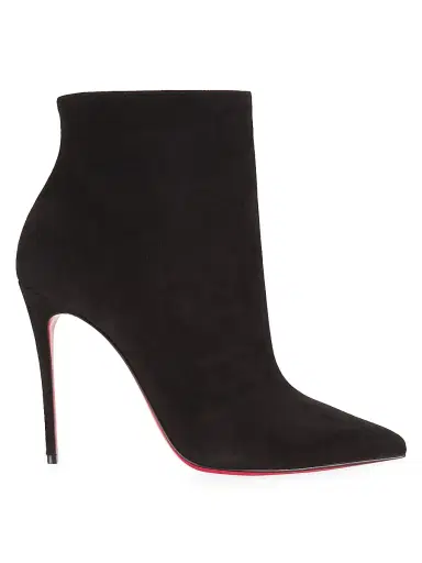 Christian Louboutin Women's So Kate Booty 100MM Suede Booties - Black | Thumbnail 1 Christian Louboutin Women's So Kate Booty 100MM Suede Booties - Black | Thumbnail 1
