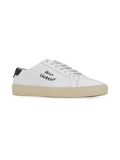 Saint Laurent Men's Men's Court Classic SL-06 Embroidered Sneakers | Thumbnail 4 Saint Laurent Men's Men's Court Classic SL-06 Embroidered Sneakers | Thumbnail 4