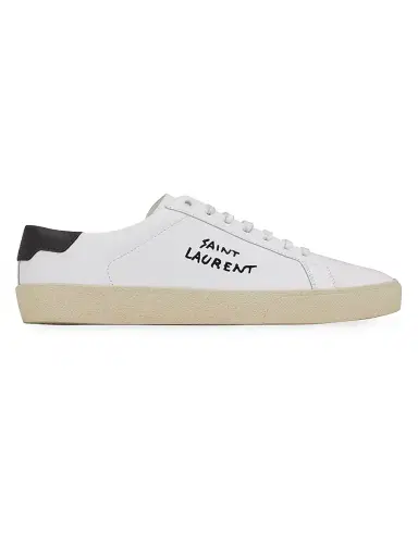 Saint Laurent Men's Men's Court Classic SL-06 Embroidered Sneakers | Thumbnail 1 Saint Laurent Men's Men's Court Classic SL-06 Embroidered Sneakers | Thumbnail 1