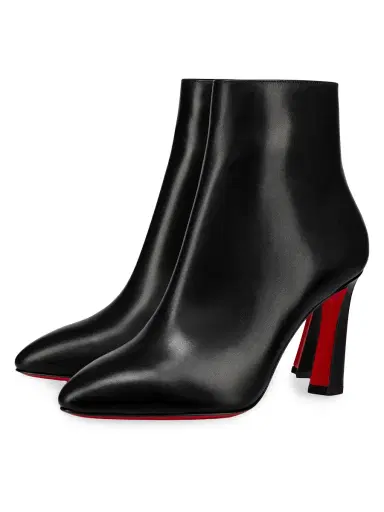 Christian Louboutin Women's So Eleonor 85MM Leather Booties - Black | Thumbnail 1 Christian Louboutin Women's So Eleonor 85MM Leather Booties - Black | Thumbnail 1