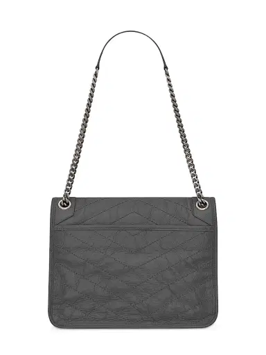Saint Laurent Women's Niki in Vintage Leather - Storm | Thumbnail 3 Saint Laurent Women's Niki in Vintage Leather - Storm | Thumbnail 3