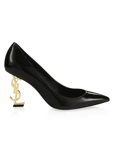 Saint Laurent Women's Opyum Point-Toe Patent Leather Pumps - Black | Thumbnail 1 Saint Laurent Women's Opyum Point-Toe Patent Leather Pumps - Black | Thumbnail 1