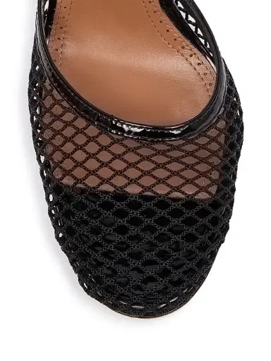 ALAIA Women's 90MM Mesh & Leather Pumps - Noir | Thumbnail 4 ALAIA Women's 90MM Mesh & Leather Pumps - Noir | Thumbnail 4