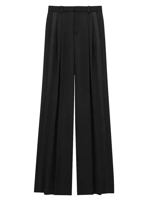 Women's Tuxedo Pants in Grain De Poudre - Black Women's Tuxedo Pants in Grain De Poudre - Black