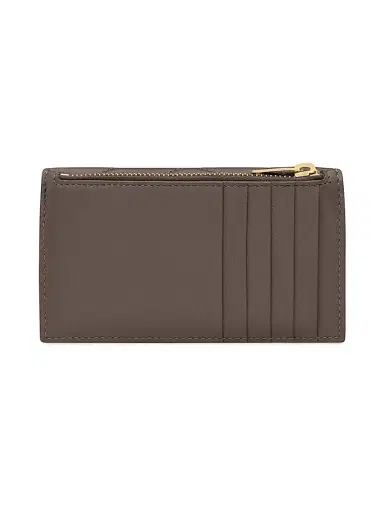 Saint Laurent Women's Cassandre Matelasse Fragments Flap Card Case in Quilted Lambskin - Urban Grey | Thumbnail 4 Saint Laurent Women's Cassandre Matelasse Fragments Flap Card Case in Quilted Lambskin - Urban Grey | Thumbnail 4