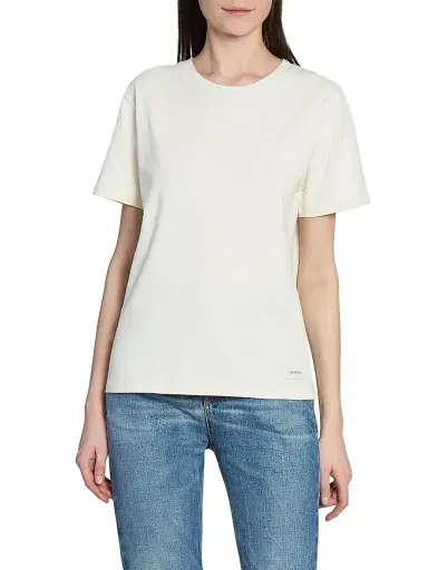 Saint Laurent Women's T-Shirt with Short Sleeve Crewneck - Natural - Size XL | Thumbnail 4 Saint Laurent Women's T-Shirt with Short Sleeve Crewneck - Natural - Size XL | Thumbnail 4