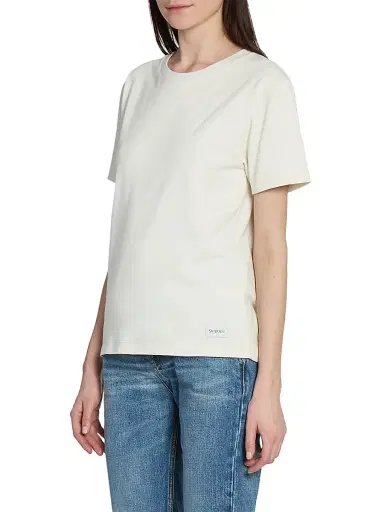 Saint Laurent Women's T-Shirt with Short Sleeve Crewneck - Natural - Size XL | Thumbnail 5 Saint Laurent Women's T-Shirt with Short Sleeve Crewneck - Natural - Size XL | Thumbnail 5