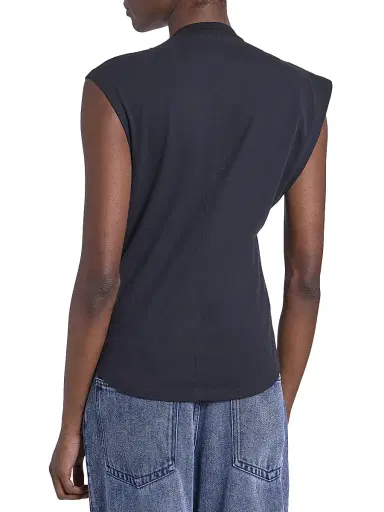Isabel Marant Women's Nayda Cotton Twist-Shoulder Top - Black - Size Small | Thumbnail 5 Isabel Marant Women's Nayda Cotton Twist-Shoulder Top - Black - Size Small | Thumbnail 5