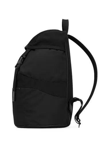 Saint Laurent Men's Backpack in Econyl and Vegetable Tanned Leather - Black | Thumbnail 3 Saint Laurent Men's Backpack in Econyl and Vegetable Tanned Leather - Black | Thumbnail 3